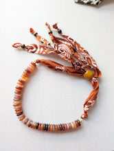 Load image into Gallery viewer, Rust Beaded Bandana Necklace