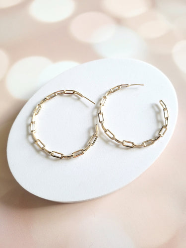 Large Paperclip Hoops