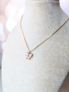 Pink Bow Necklace