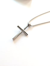 Load image into Gallery viewer, Baseball Bat Cross Necklace