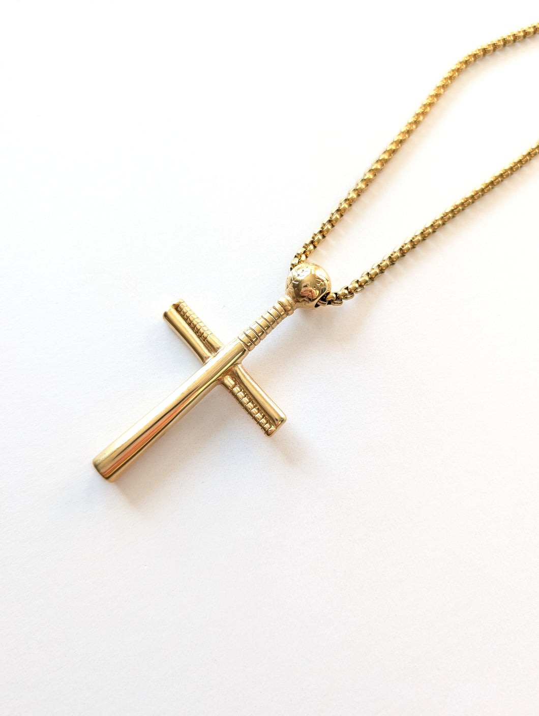 Baseball Bat Cross Necklace