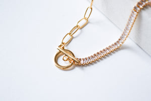 Baguette Paperclip Toggle Chain