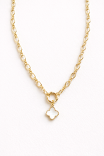 Load image into Gallery viewer, Mother of Pearl Clover Link Necklace