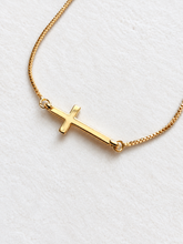 Load image into Gallery viewer, Sideways Cross Necklace