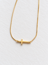 Load image into Gallery viewer, Sideways Cross Necklace