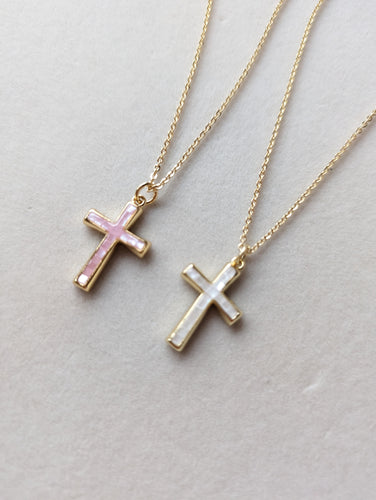 Opal Cross Necklace