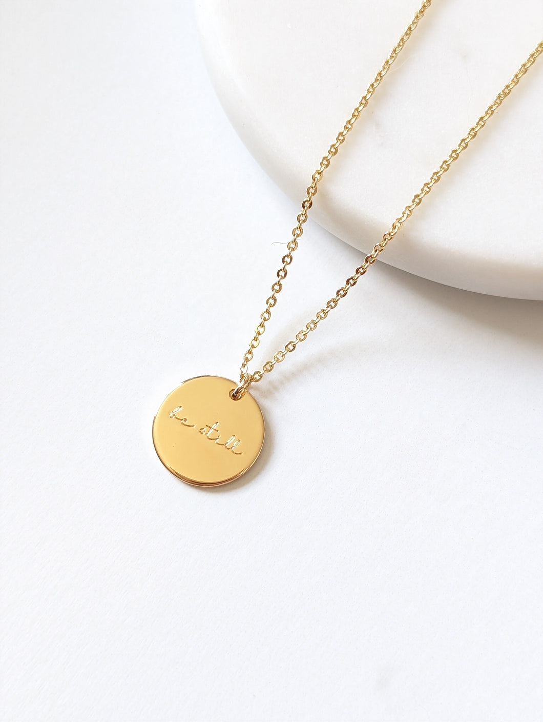 Be Still Disc Necklace