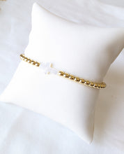 Load image into Gallery viewer, Gold Pearl Cross Bracelet