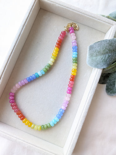 Rainbow Road Gemstone Necklace