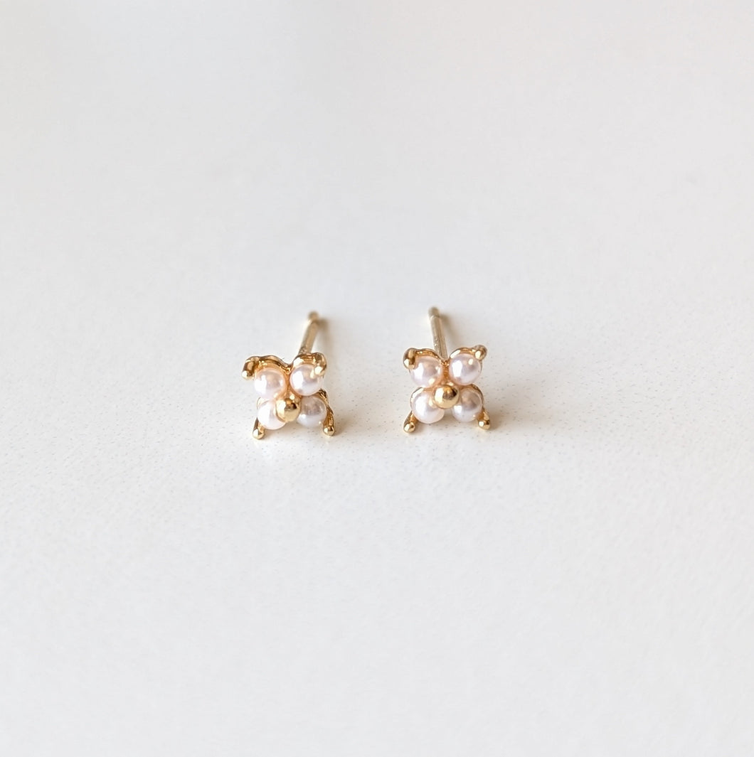 Pearl Clover Studs