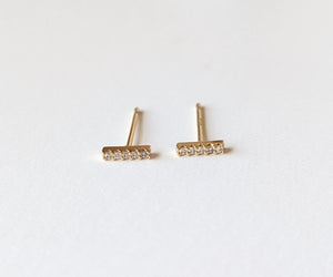 CZ Bar Studs