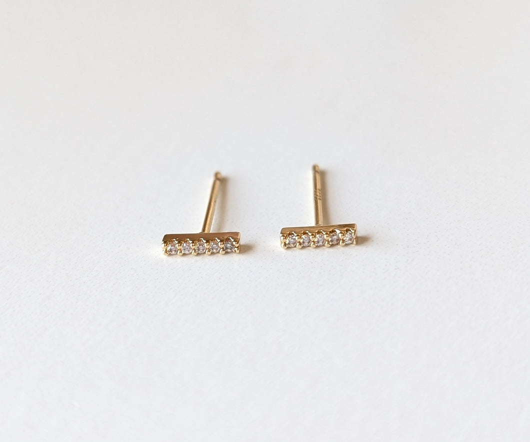 CZ Bar Studs