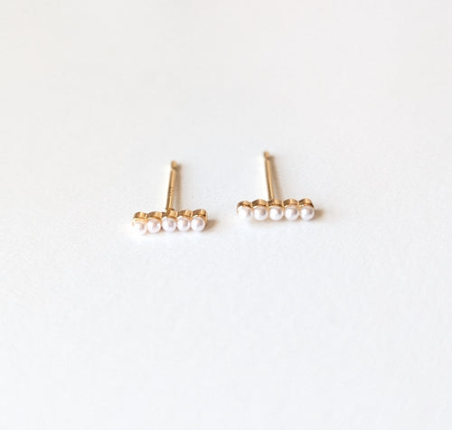 Pearl Bar Studs