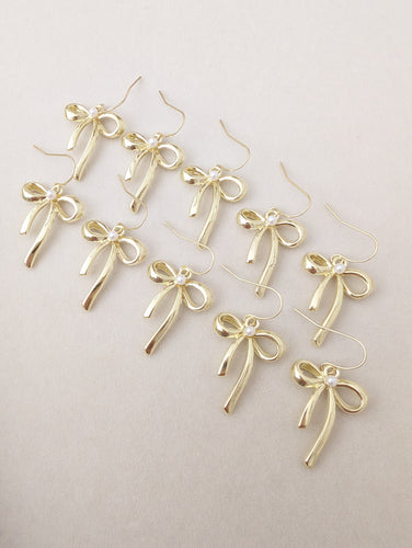 Pearl Accent Bow Dangles