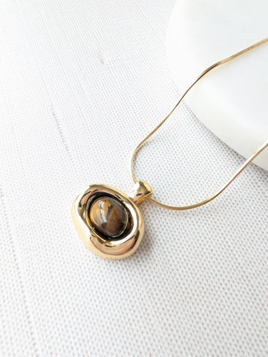 Golden Eye Pendant Necklace
