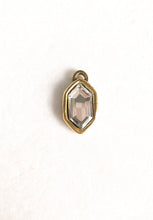 Load image into Gallery viewer, Antiqued Crystal Hexagon Charm