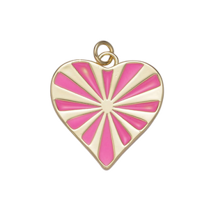 Pink Sunburst Heart