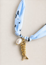Load image into Gallery viewer, Blue Coastal Fish Bandana Necklace