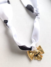 Load image into Gallery viewer, Vintage Bow Black Heart Scarf Necklace