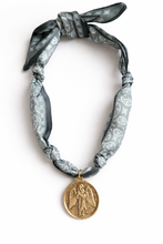 Load image into Gallery viewer, Vintage Angel and Cross Scarf Necklace