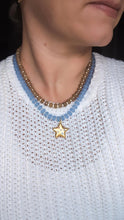 Load image into Gallery viewer, Periwinkle Beaded Star Necklace
