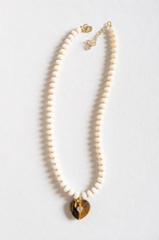 Load image into Gallery viewer, Tiger's Eye Heart Beaded Necklace