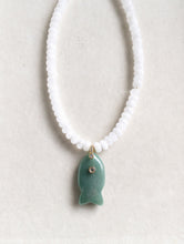 Load image into Gallery viewer, Moonstone Jade Fish Necklace