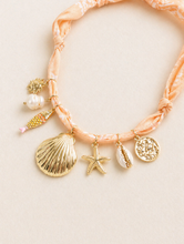 Load image into Gallery viewer, Pastel Orange Bandana Charm Necklace