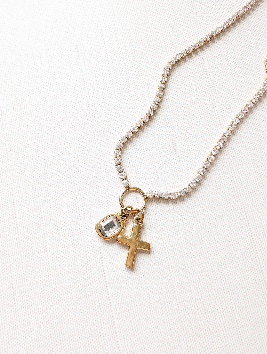 Vintage Grace Tennis Necklace