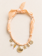 Load image into Gallery viewer, Pastel Orange Bandana Charm Necklace