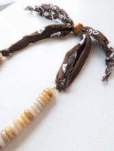 Load image into Gallery viewer, Brown Beaded Bandana Necklace