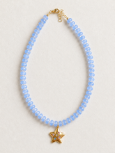 Load image into Gallery viewer, Periwinkle Beaded Star Necklace