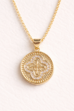 Load image into Gallery viewer, Clover Cross Medallion Necklace