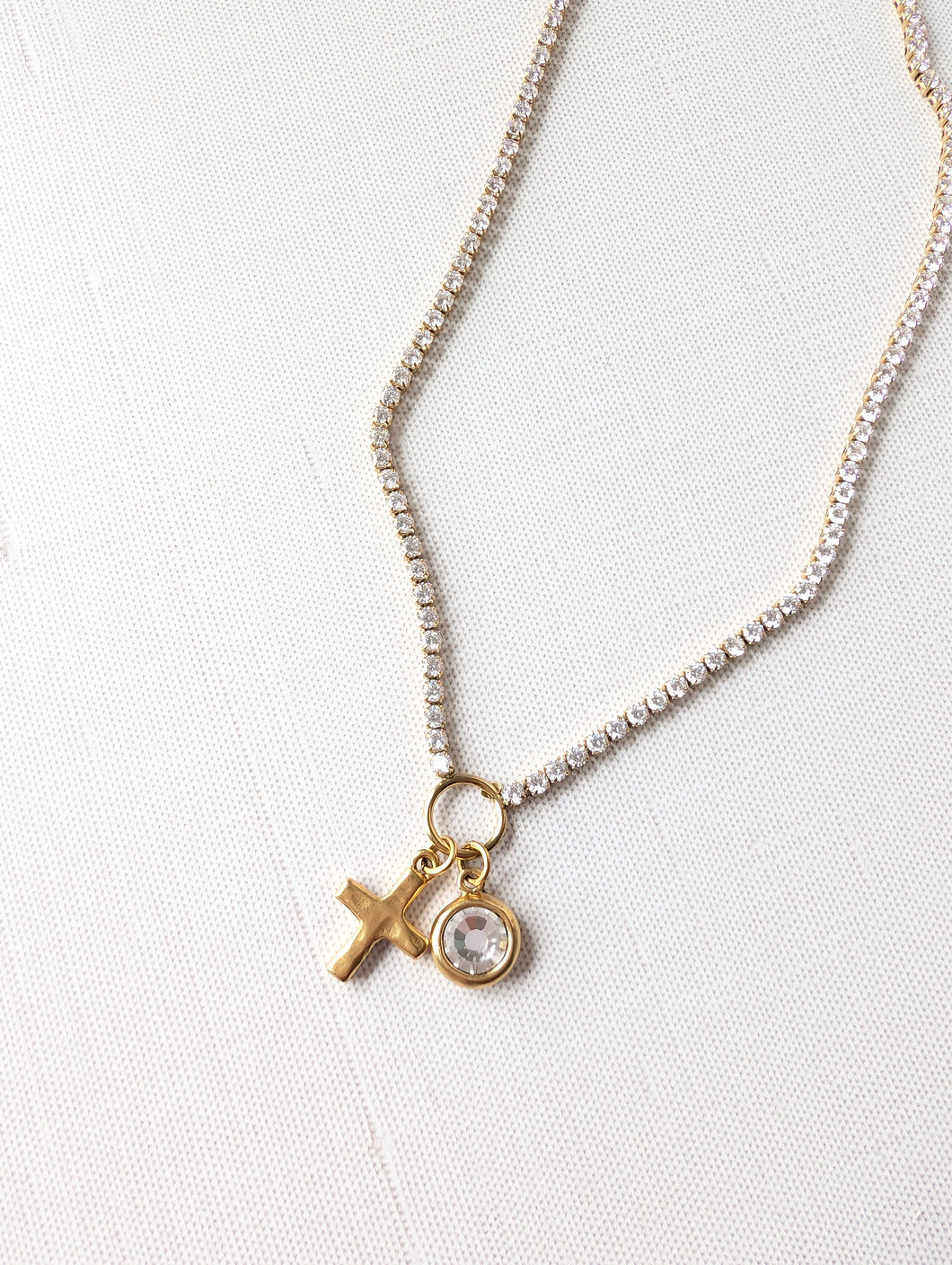 Vintage Grace Tennis Necklace