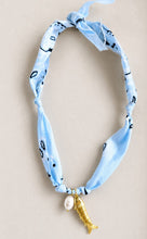 Load image into Gallery viewer, Blue Coastal Fish Bandana Necklace