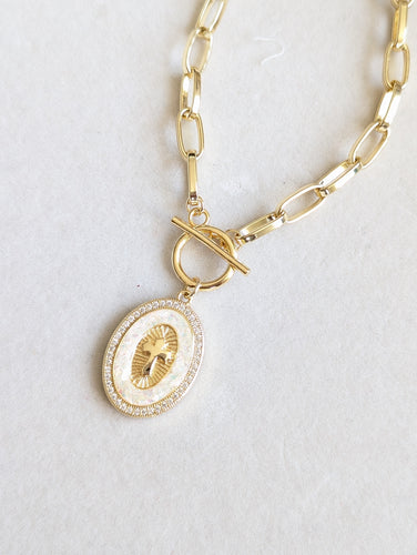 Opal Devotion Toggle Necklace