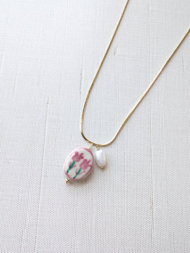Romantic Tulip Charm Necklace