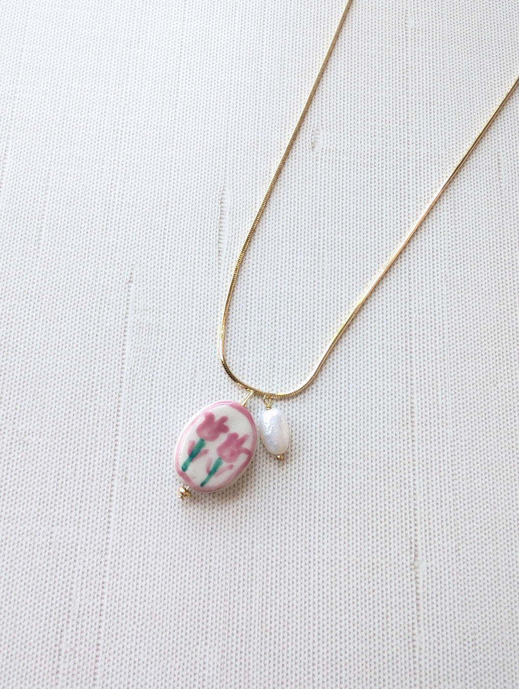 Romantic Tulip Charm Necklace