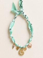 Load image into Gallery viewer, Mint Bandana Charm Necklace