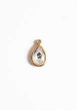 Load image into Gallery viewer, Antiqued Crystal Teardrop Charm