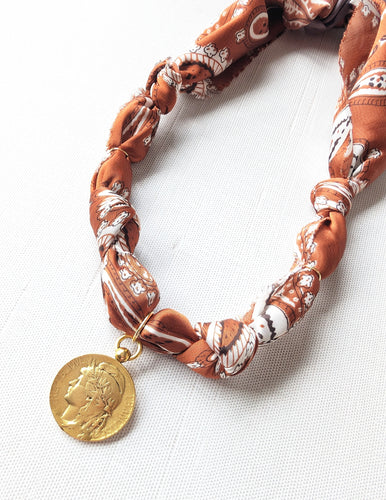 Sienna Coin Scarf Necklace