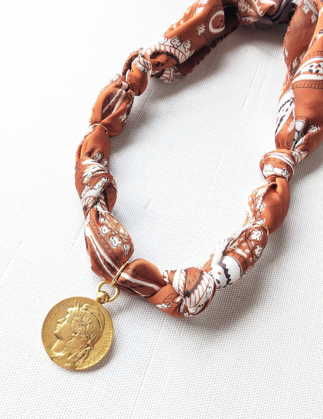 Sienna Coin Scarf Necklace