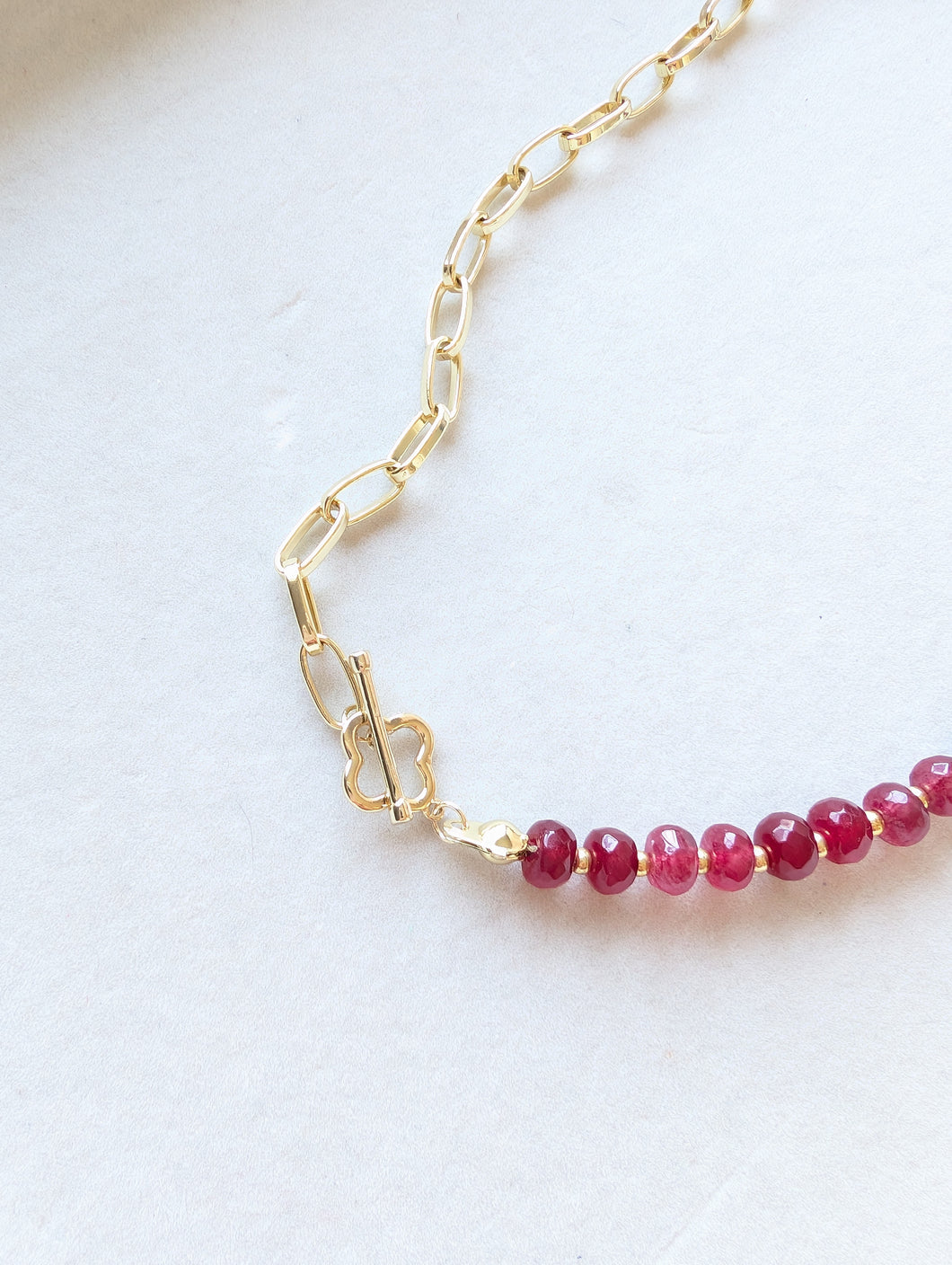 Holly Berry Beaded Link Necklace
