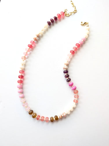 Blush Garden Path Beaded Necklace