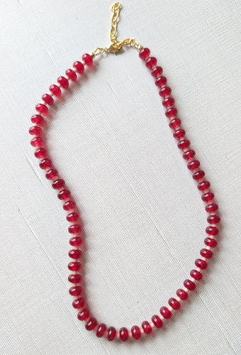 Berry and Blush Beaded Necklace