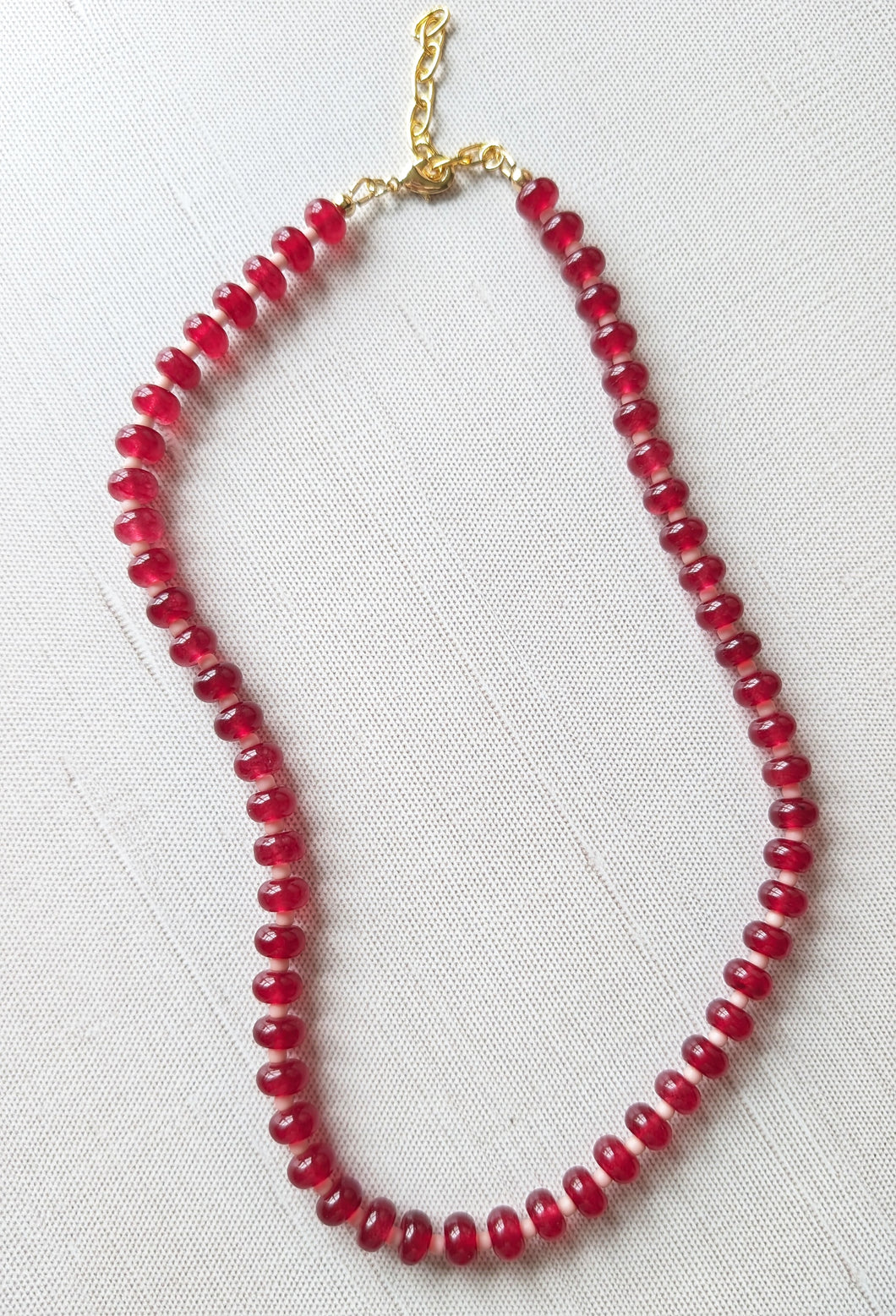 Berry and Blush Beaded Necklace