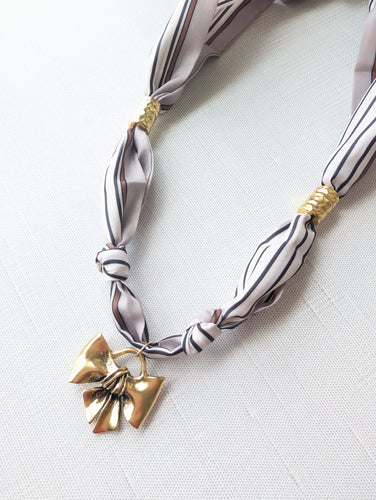 Vintage Bow Scarf Necklace