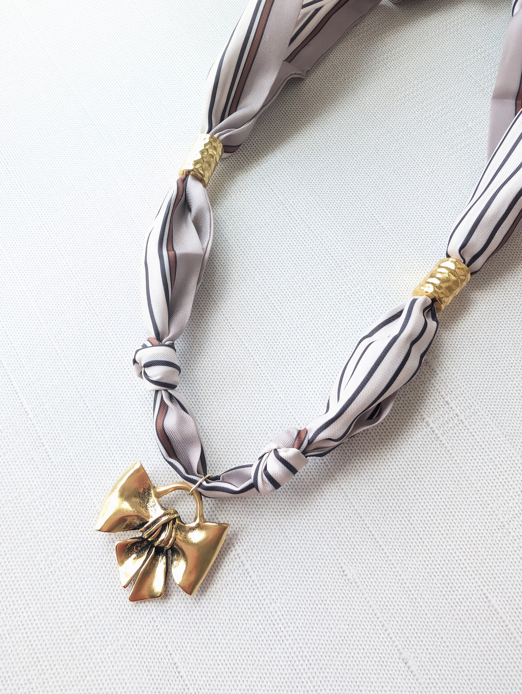 Vintage Bow Scarf Necklace