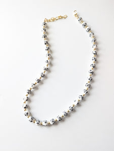 Noir Bloom Porcelain Necklace