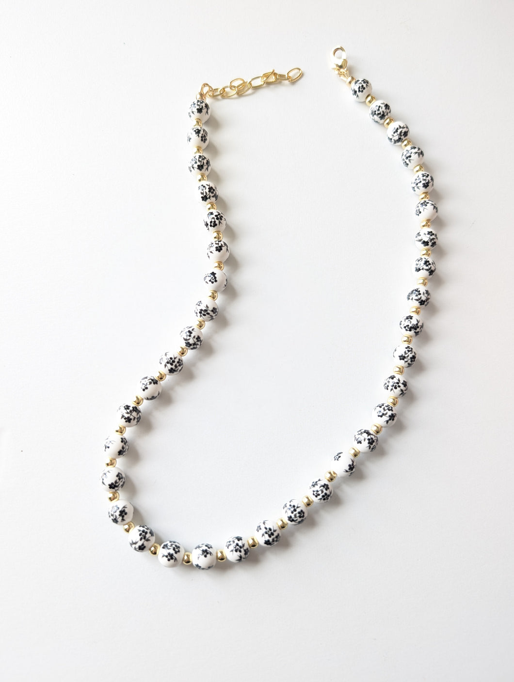 Noir Bloom Porcelain Necklace